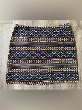 Cato Aztec Boho Mini Skirt Southwestern Tapestry Western Lined Women's Size 12